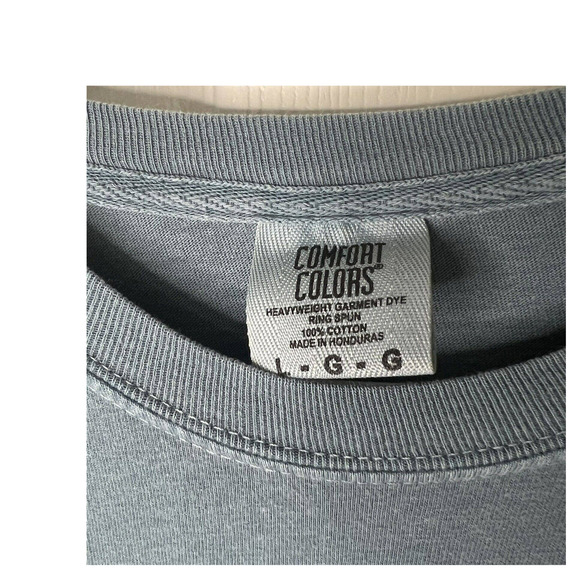 Comfort Colors Magnolia Waco Texas Blue Long Sleeve T-shirt Mens Size L - Picture 2 of 4
